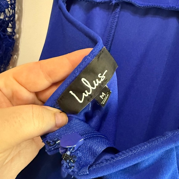 Lulus long sleeve prom dress size medium beautiful detail with lace up back - Picture 12 of 14